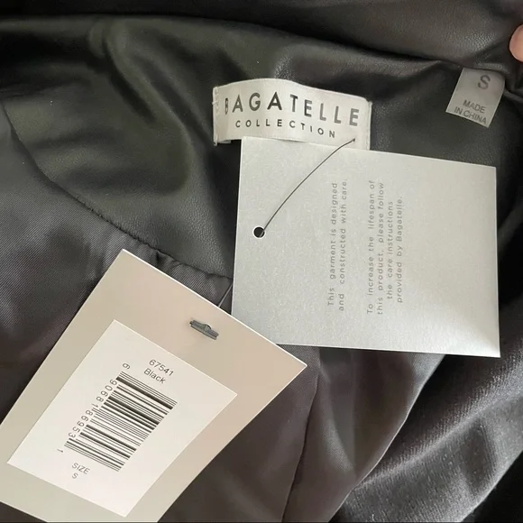 Bagatelle Mixed Media Moto Jacket NWT - Picture 5 of 6